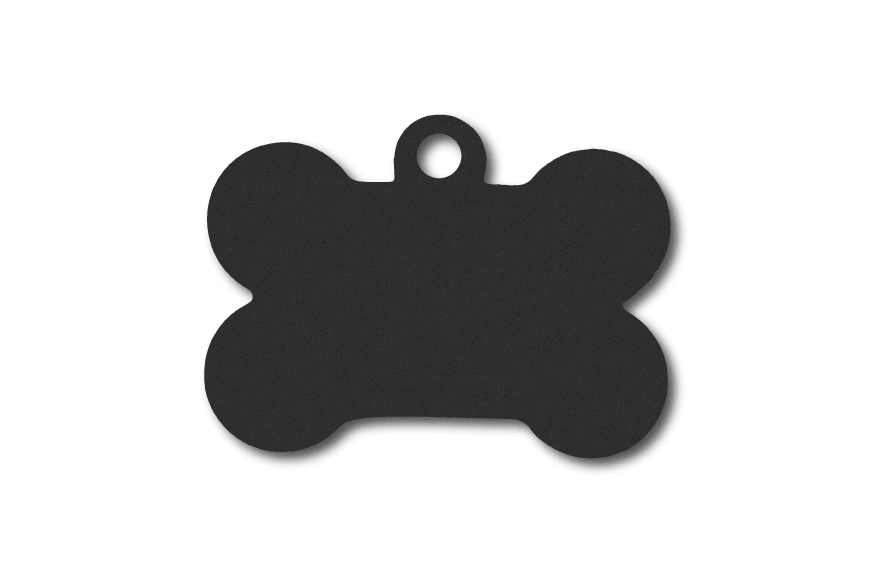 MEDALLA-ALUMINIO-HUESO-32X19-MM-NEGRO-10-UNIDADES