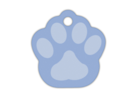 MEDALLA-ALUMINIO-HUELLA-33X35-MM-AZUL-CLARO-10-UDS