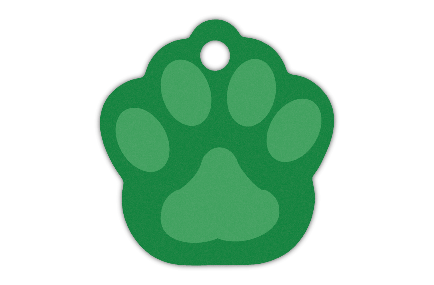 MEDALLA-ALUMINIO-HUELLA-33X35-MM-VERDE-10-UNIDADES