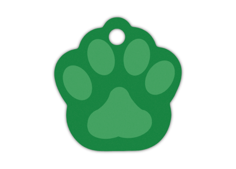 MEDALLA-ALUMINIO-HUELLA-33X35-MM-VERDE-10-UNIDADES