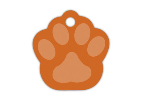 MEDALLA-ALUMINIO-HUELLA-33X35-MM-NARANJA-10-UDS