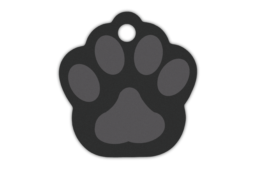 MEDALLA-ALUMINIO-HUELLA-33X35-MM-NEGRO-10-UNIDADES