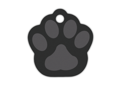 MEDALLA-ALUMINIO-HUELLA-33X35-MM-NEGRO-10-UNIDADES