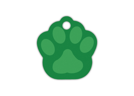 MEDALLA-ALUMINIO-HUELLA-26X28-MM-VERDE-10-UNIDADES