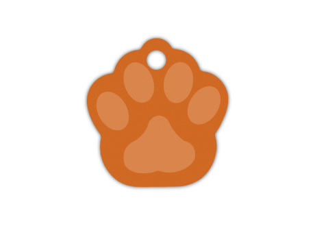 MEDALLA-ALUMINIO-HUELLA-26X28-MM-NARANJA-10-UDS