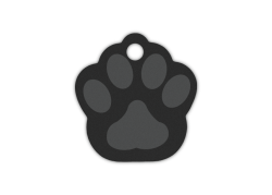 MEDALLA-ALUMINIO-HUELLA-26X28-MM-NEGRO-10-UNIDADES