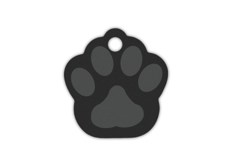 MEDALLA-ALUMINIO-HUELLA-26X28-MM-NEGRO-10-UNIDADES