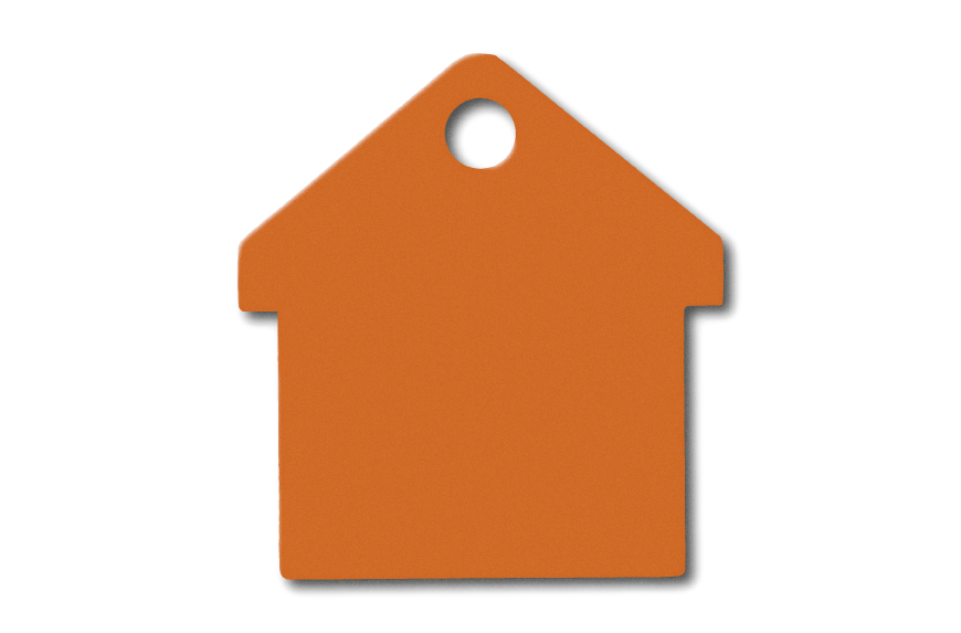 MEDALLA-ALUMINIO-CASA-28X31-MM-NARANJA-10-UNIDADES