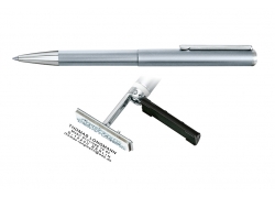 BOLÍGRAFO-CLASSIC-COLOR-PLATA-CON-SELLO-DE-4-LÍNEAS